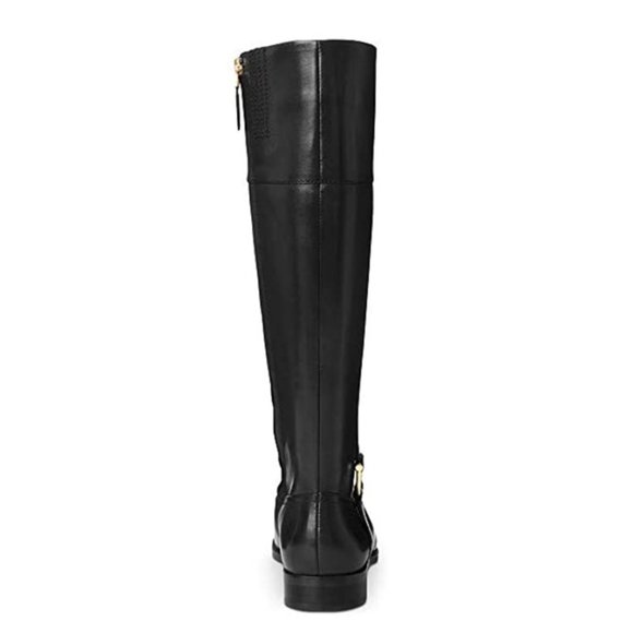 NEW Lauren Ralph Lauren Black Leather Boots - Picture 5 of 9
